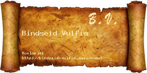 Bindseid Vulfia névjegykártya